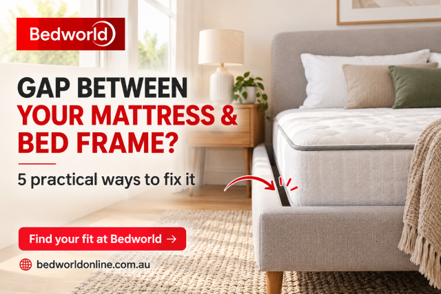 A gap between your mattress and bed frame can affect the look and comfort of your bedroom. Understanding the cause can help you find the right solution. Check your mattress size, adjust its positioning, and consider suitable bed frame accessories to redu